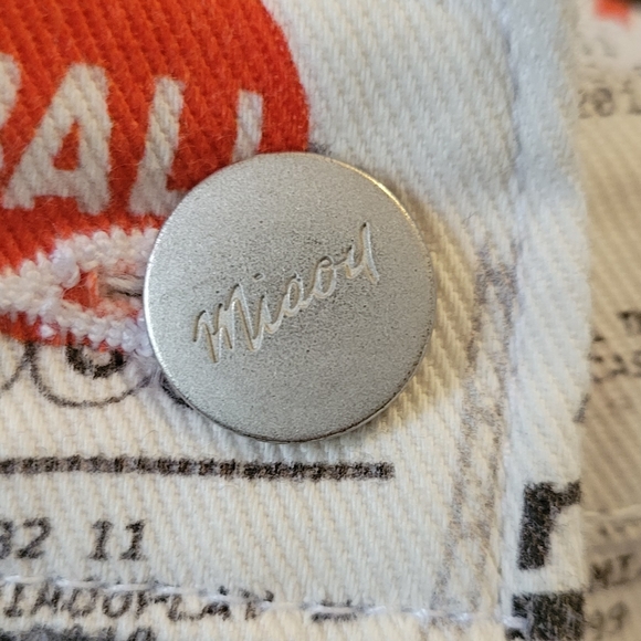 Miaou SONI Receipt Print Flared Jeans Vogue Runway Collection 2019 Size 32 - Picture 7 of 9